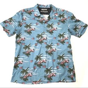 Ted Baker Men’s Hawaiian Floral Button Up Shirt